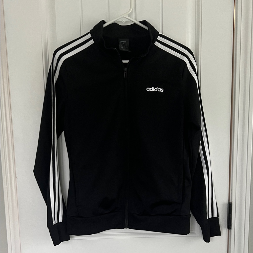 Adidas Womens Black and White Track Jacket